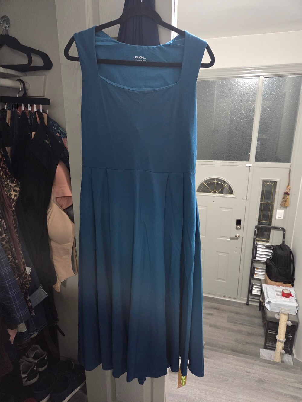OGL Fit & Flare Dress Built-In Bra Dress with Pockets